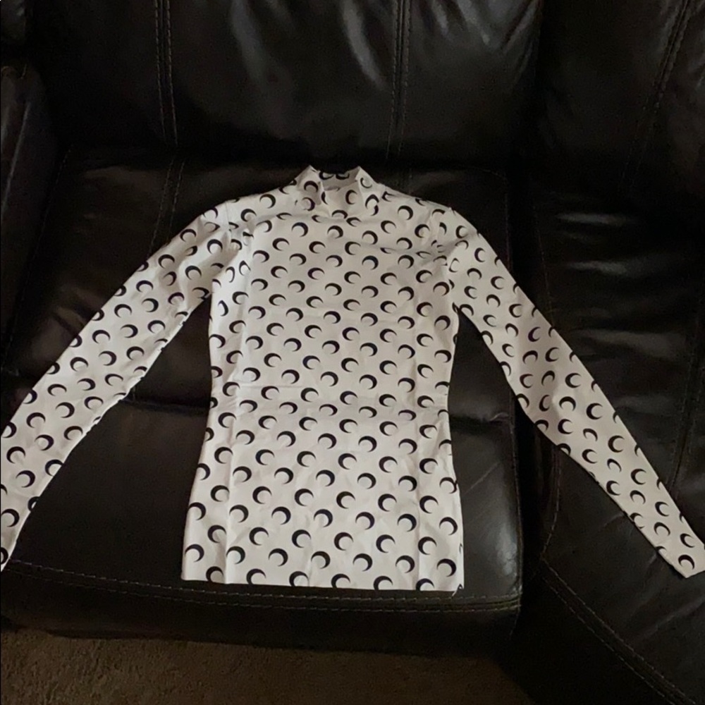 Brand New Marine Serre Turtle Neck Moon Top